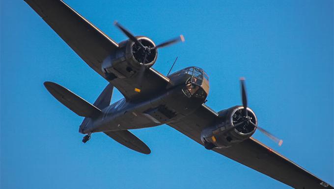 world war two plane in sky